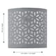 image 6 of First Choice Lighting Set of 2 Grey Laser Cut 15.5cm Table Lamp Shades Grey