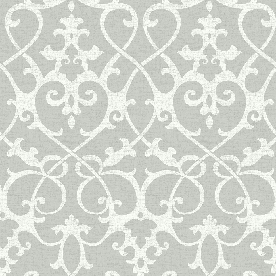 image 1 of NuWallpaper NU1699 Ironwork Peel & Stick Wallpaper, Grey Multi
