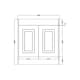 image 2 of Traditional Bathroom Floor Standing 2 Door Vanity Unit and Ceramic Basin 800mm - White - (Aberdeen) Brassware Not Included | White | White | 1