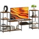 image 1 of HOMCOM TV Unit for TVs up to 55 Inches, Industrial TV Stand with Shelves Brown