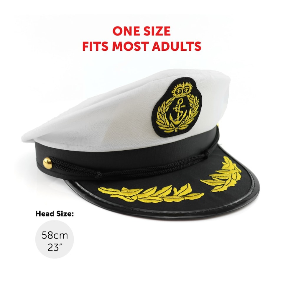 image 1 of Sailor Costume Set - Red & White Tee, Captain Hat & Red Bandana | Multi | L