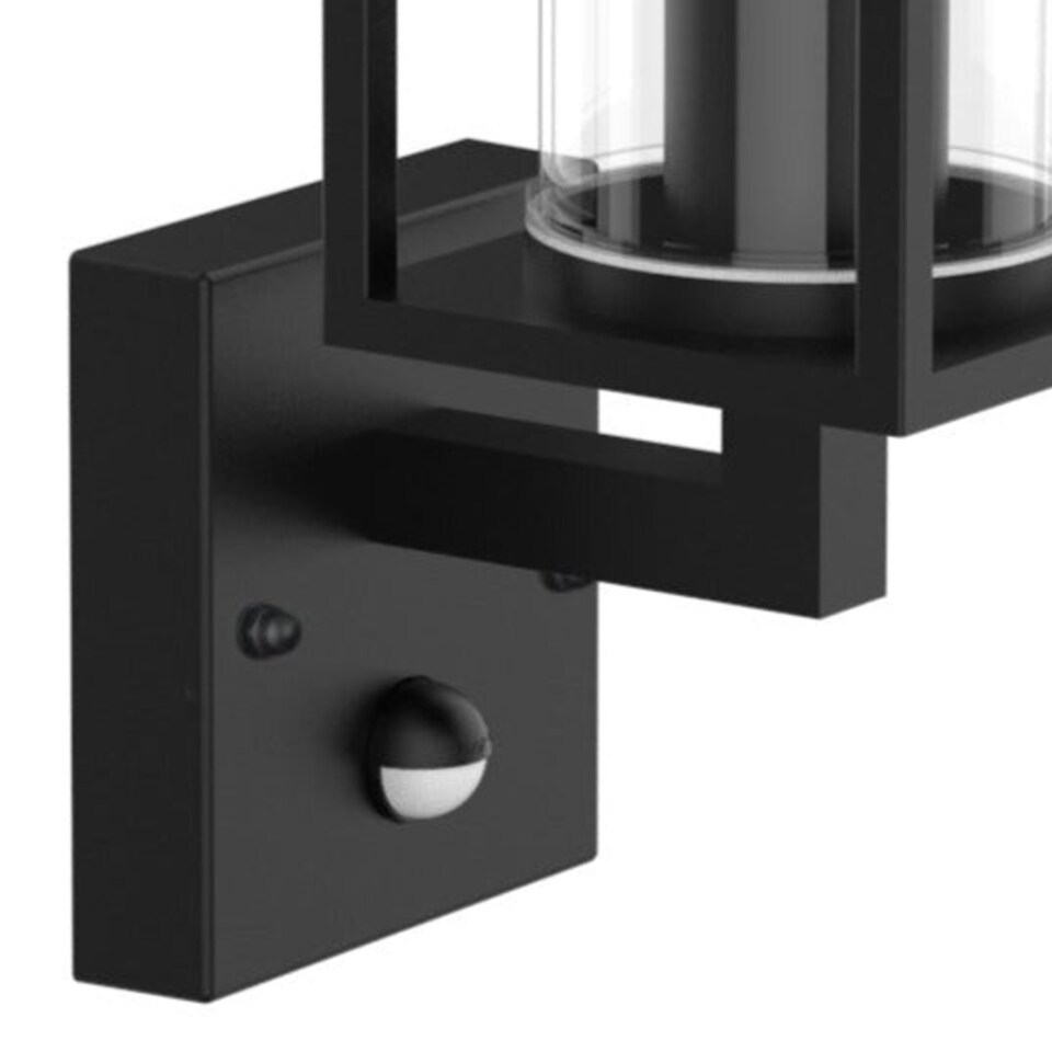 image 1 of CGC CHLOE Outdoor Wall Lantern Black with PIR Motion Sensor IP54