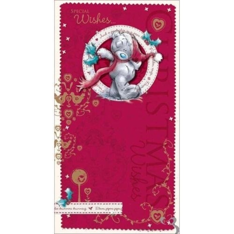 image 1 of Special Wishes Me to You Bear Christmas Card