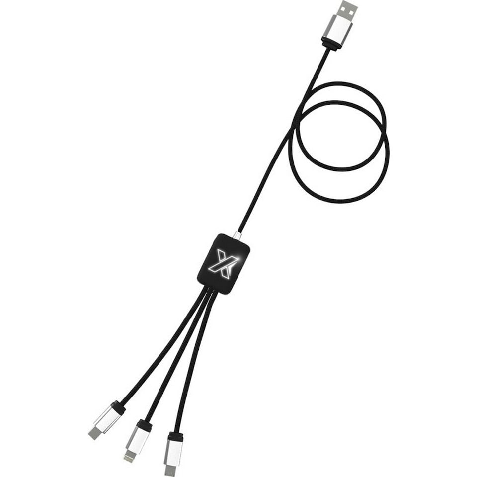 SCX Design C17 Logo USB Charger - Solid Black/White - One Size