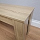 image 6 of Oak Effect Dining Table Set With 4 Cream Plastic Chairs And Bench Dining Room Furniture