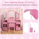 image 10 of COSTWAY Kids Vanity Desk & Chair 2 in 1 Toddler Makeup Pink