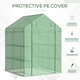 image 3 of Outsunny Walk in Garden Greenhouse Outdoor Grow House w/ Shelves, 143x138x190cm