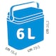 image 3 of 6L Cooler Box for Camping & Beach With Ice Packs | Blue | 1