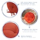 image 2 of Harbour Housewares Round Garden Chair Seat Cushions - Paprika - Pack of 6 Red