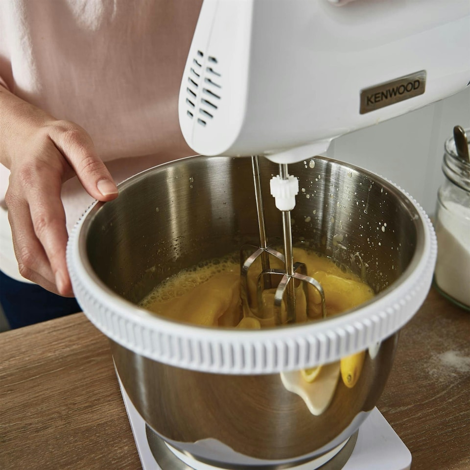image 1 of Kenwood Hand Mixer 450W 3L Chefette with Rotating Bowl, Lite, White
