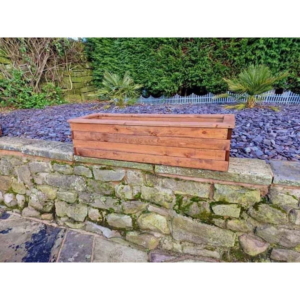 image 1 of Multi Pack of 2 - Valley Trough XL - Timber - L39 x W120 x H32 cm - Garden Planter - Fully Assembled | Brown