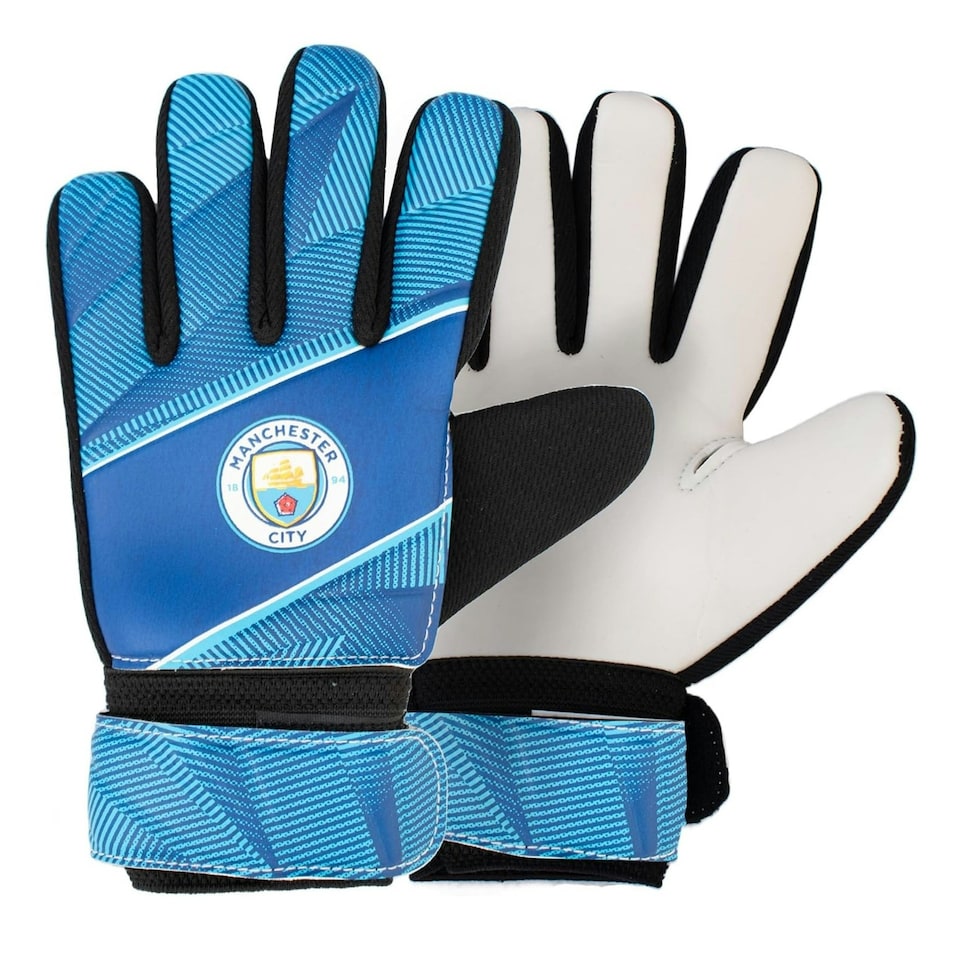 image 1 of Manchester City FC Fuse Gloves - Approx 7-9 yo Blue