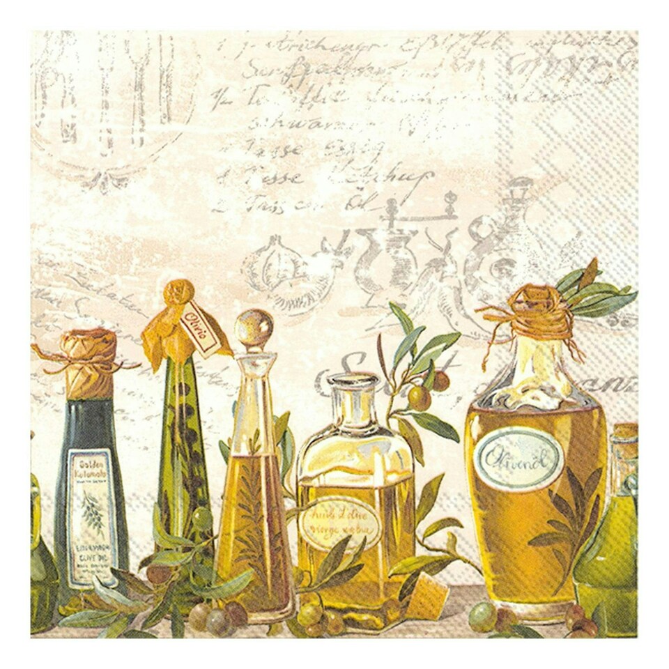IHR Lunch Napkins Olio D'Oliva&nbsp; 33cm 3ply 20 Pack