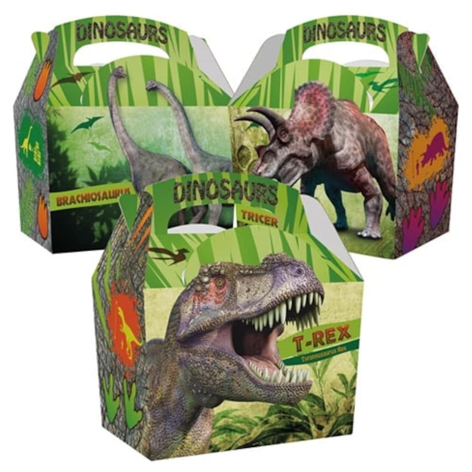 Assorted Dinosaurs Compostable Paper Party Box