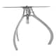 image 3 of Crank Mechanism Adjustable Table- Nickel Finish Round Table With Tripod Legs-Round Table-Decorative Table | Silver
