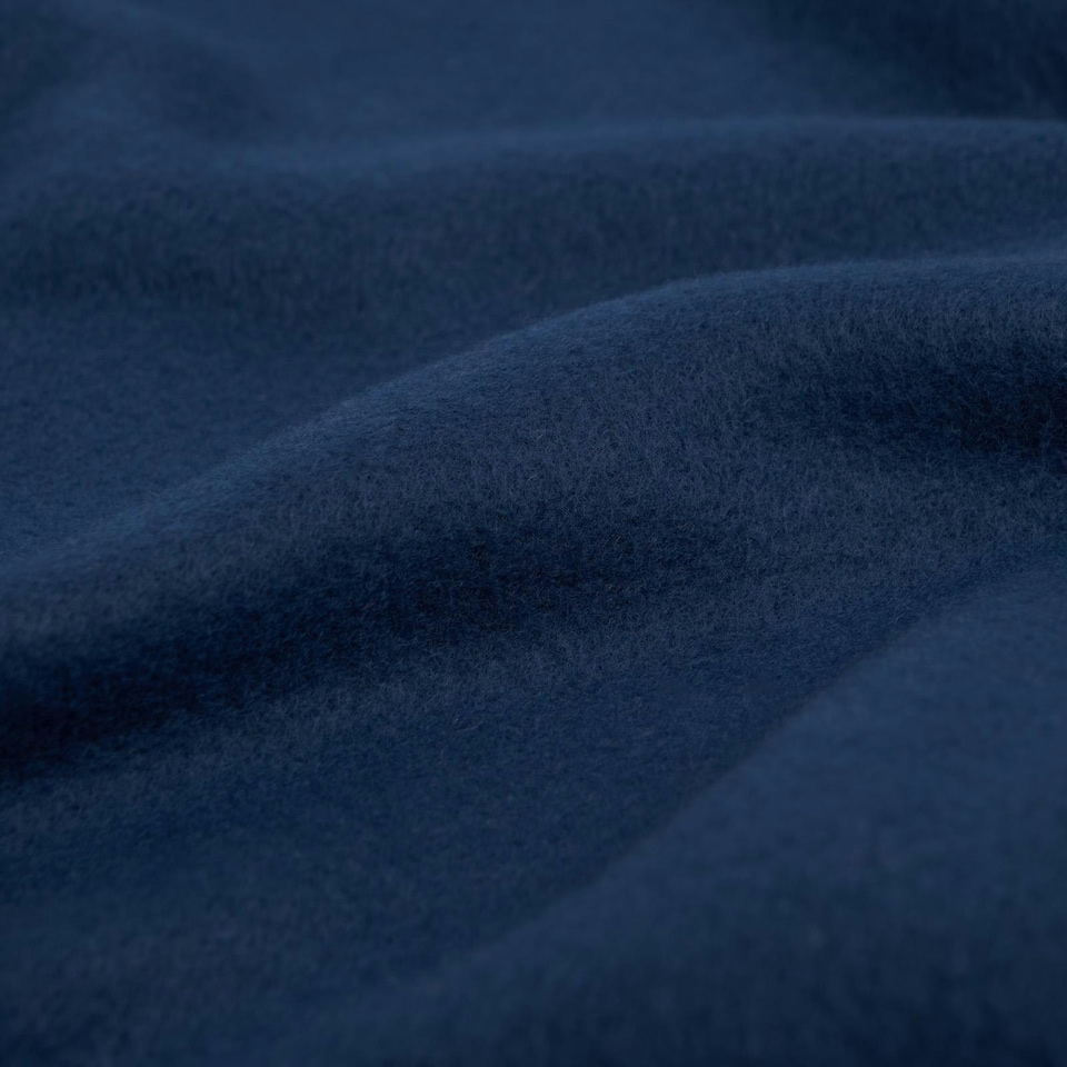 image 1 of OHS Luxury Soft Plain Fleece Blanket Bedspread, 200x240cm - Navy Blue