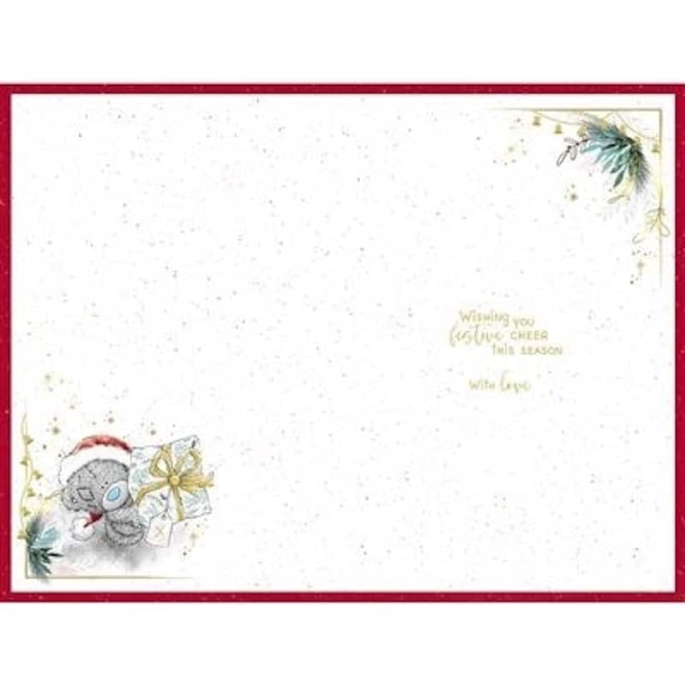 image 1 of Bear Unwrapping Gift Great Grandma Christmas Card