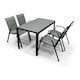 image 1 of Alivio 5 Piece Outdoor Patio Dining Table Set, Modern Metal Garden Furniture with 4 Chairs for Backyard, Terrace & Balcony