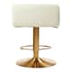 image 4 of Interiors by Premier Height Adjustable White Seat Bar Stool, Comfort And Stable Counter Stool, Elegant Contemporary Bar Stool