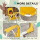 image 9 of Outsunny Kids Bistro Table and Chair Set w/ Lion Theme, Adjustable Parasol