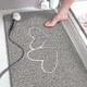 image 1 of Embossed Spaghetti Anti Slip Shower Mat - Double Heart - 75cm x 44cm | Grey | Grey | Rectangular 75x44cm