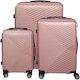 image 1 of Alivio Lightweight Hard Shell ABS Luggage Suitcase Set (Rose Gold) Gold | Rose Gold | Large
