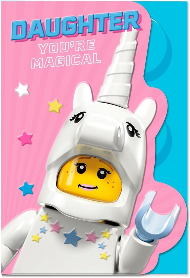 image 1 of Lego Unicorn Daughter 3D Pop Up Birthday Card