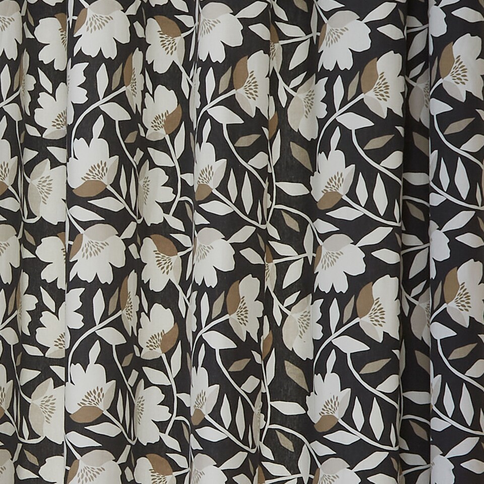 image 1 of Fusion Luna Eyelet Curtains Black