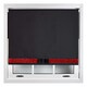 image 1 of FURNISHED Blackout Roller Blind with Red Glitter Trim and Black Bow Trimmable Window Shade | Black | Black 1 | (W) 130cm x (L) 165cm
