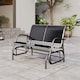 image 3 of Outsunny 2Person Outdoor Glider Bench Patio Double Swing Gliding Chair Loveseat wPower Coated Steel Frame for Garden Patio Porch, Black