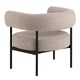 image 3 of Oakfield Lounge Chair in Beige Fabic with Black Legs