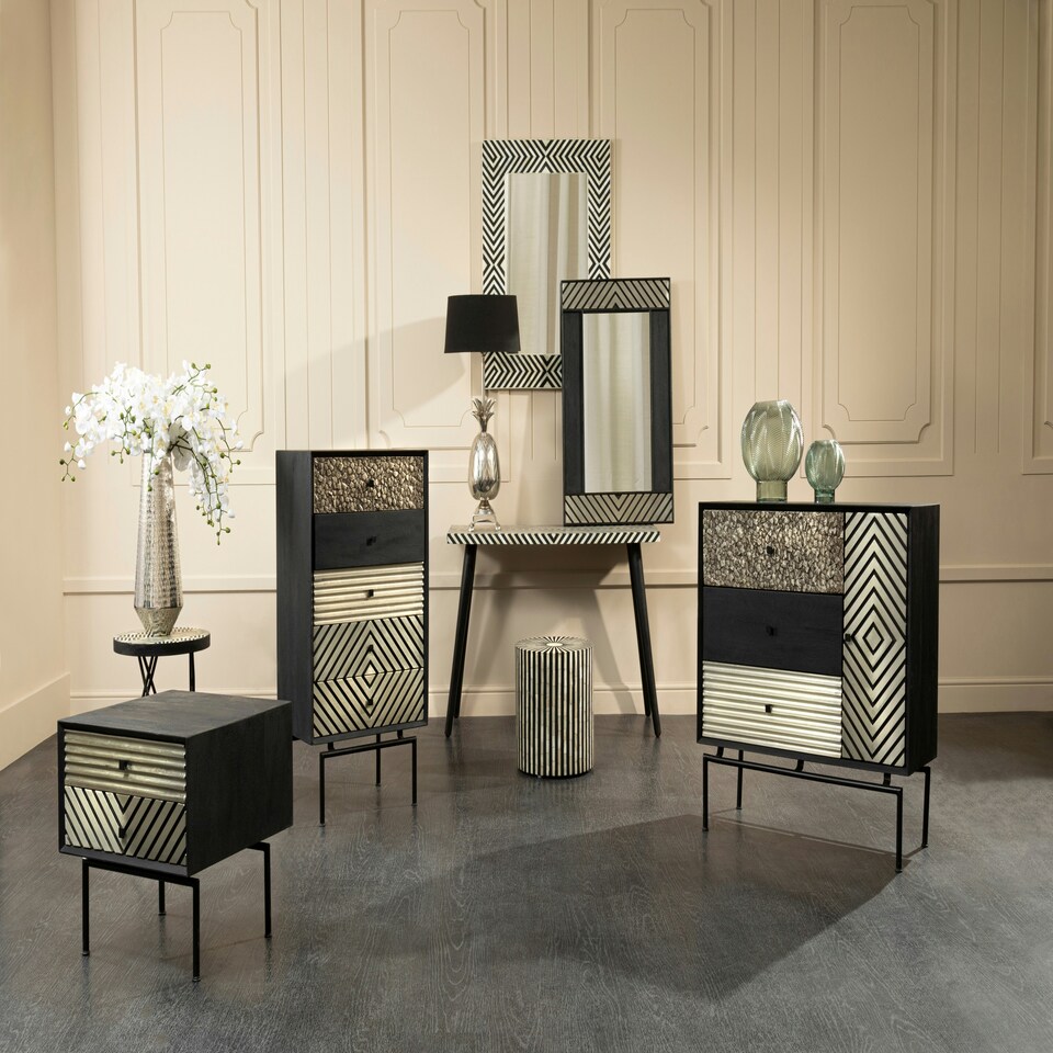 image 1 of Interiors by Premier Black Wall Mirror Black