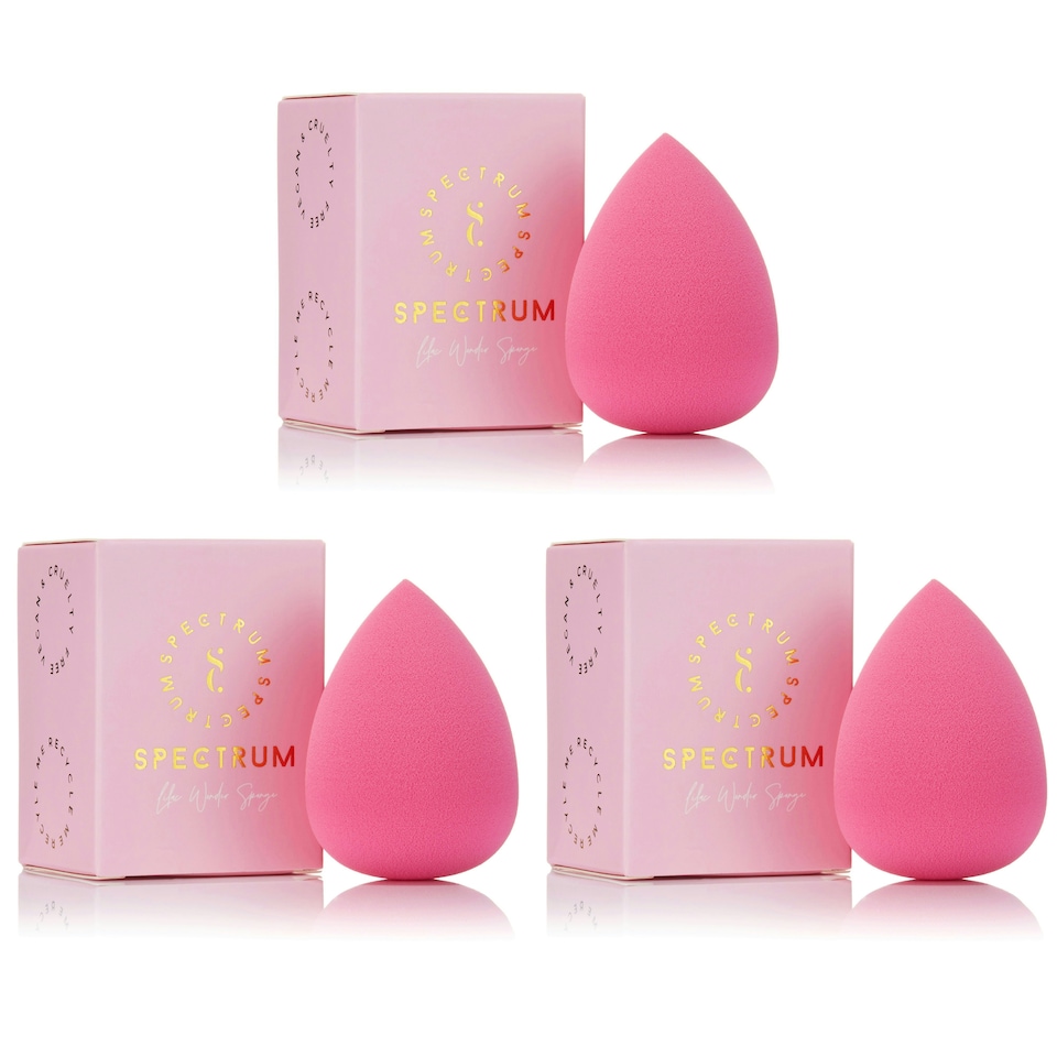 image 1 of Spectrum Wonder Pointed Pink Sponge, 3x1 Beauty Blending Set