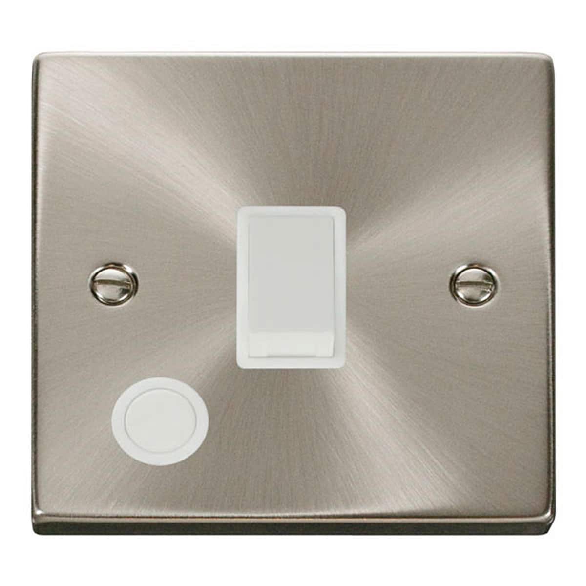 SE Home Satin / Brushed Chrome 1 Gang 20A DP Switch With Flex in Metallic Silver