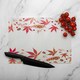 image 2 of Autumn Leaves Half Border Glass Chopping Board | Multi