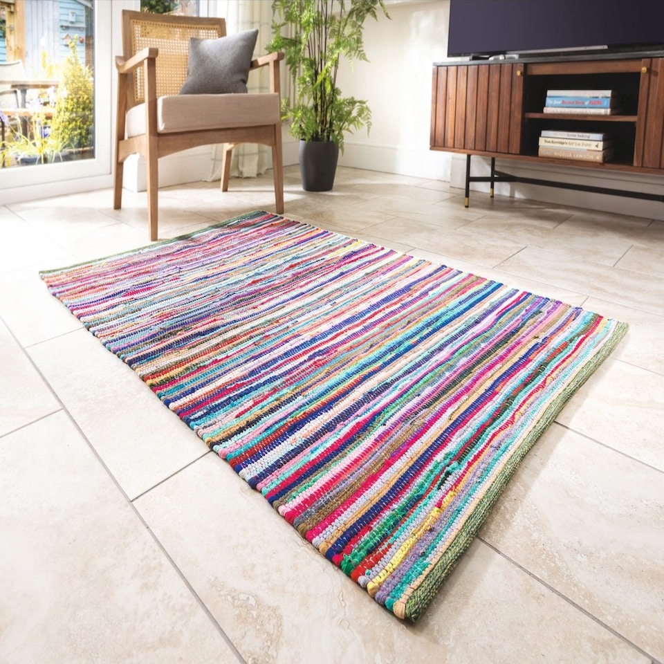 image 1 of Chindi Rag Rug - 60 x 90cm