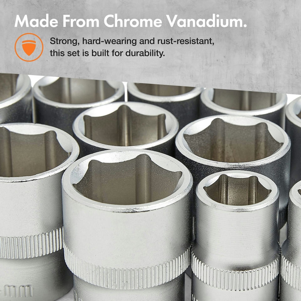 image 1 of VonHaus 130pc Socket and Bit Set with 72 Teeth Ratchet Handle