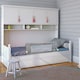 image 2 of Safetots Bed Rail, Grey 100cm Wide x 40cm Tall, Toddler Bed Guard for Safety
