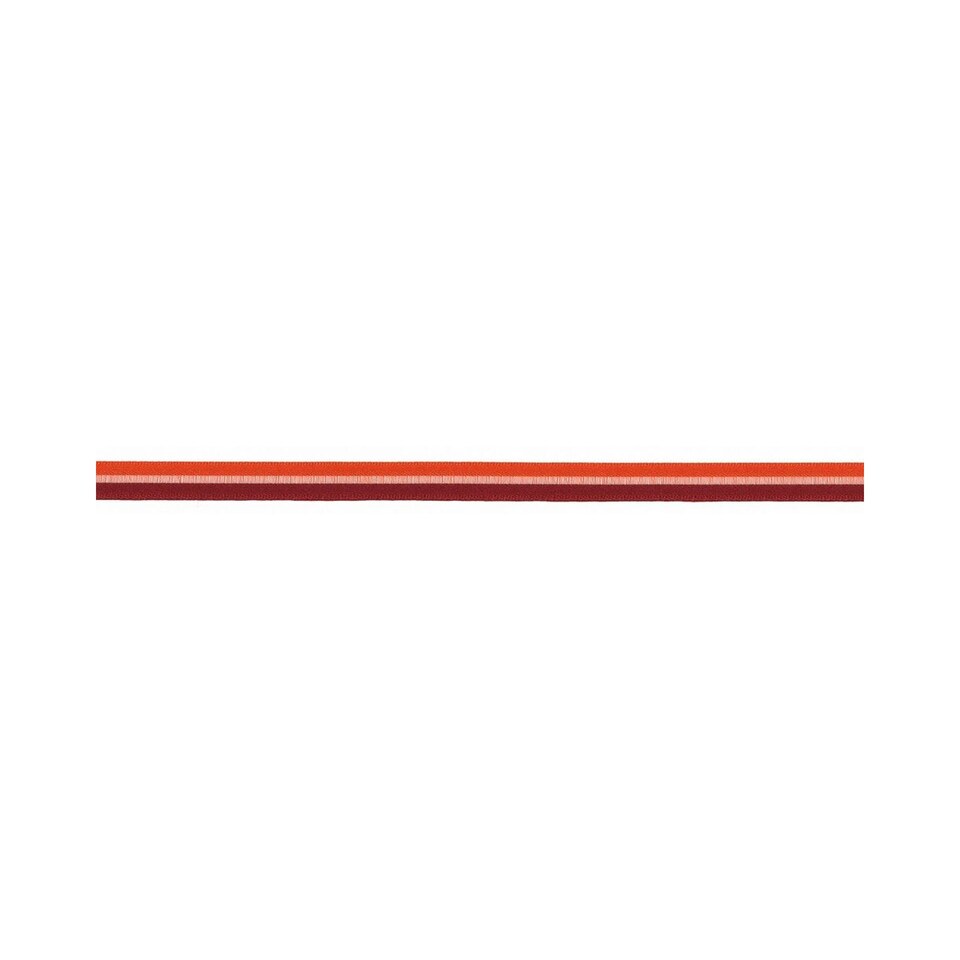 Berisfords 15 Orange 10mm Fresh Striped Ribbon for Dressmaking - per metre