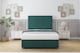 image 1 of Sloomy Harrington Emerald Plush Divan Bed With Mattress No Drawers With 54" Floor Standing Headboard & 12" Matching Footboard 4' Small Double | Green | Emerald | Small Double | 1