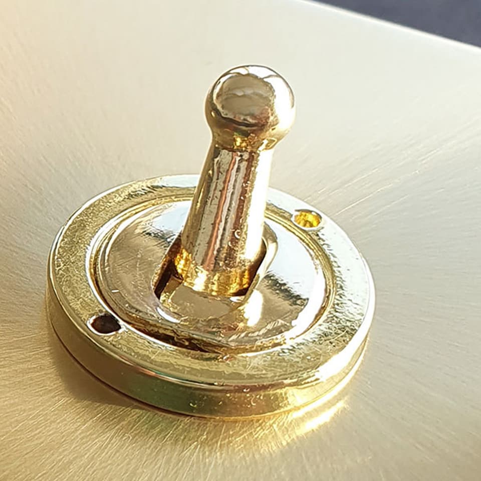 image 1 of SE HOME Satin Brushed Brass Secondary Telephone Twin Socket | Gold | Satin Brass