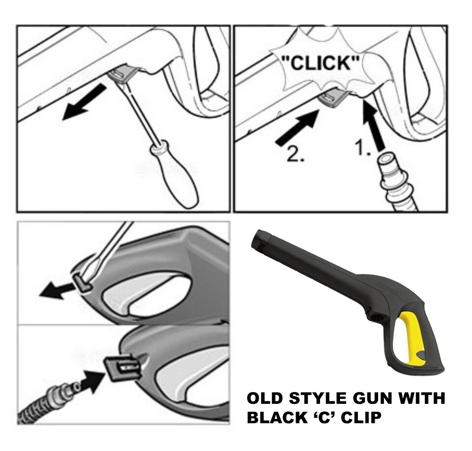 image 1 of Karcher C-Clip Bayonet - M22 Female K series Domestic Hose | Black | 8m