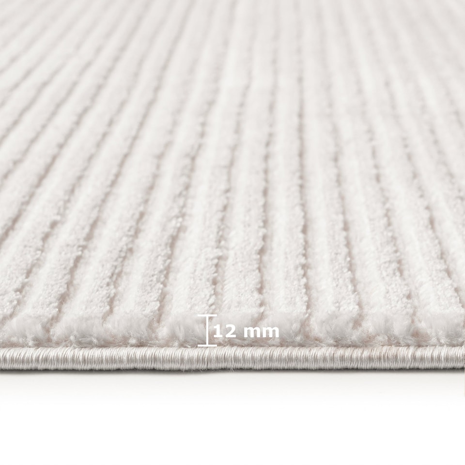image 1 of RUGLENZA HOME - INTERNO AREA RUG - 12 MM - CREAM LINES - 160 x 230 CM