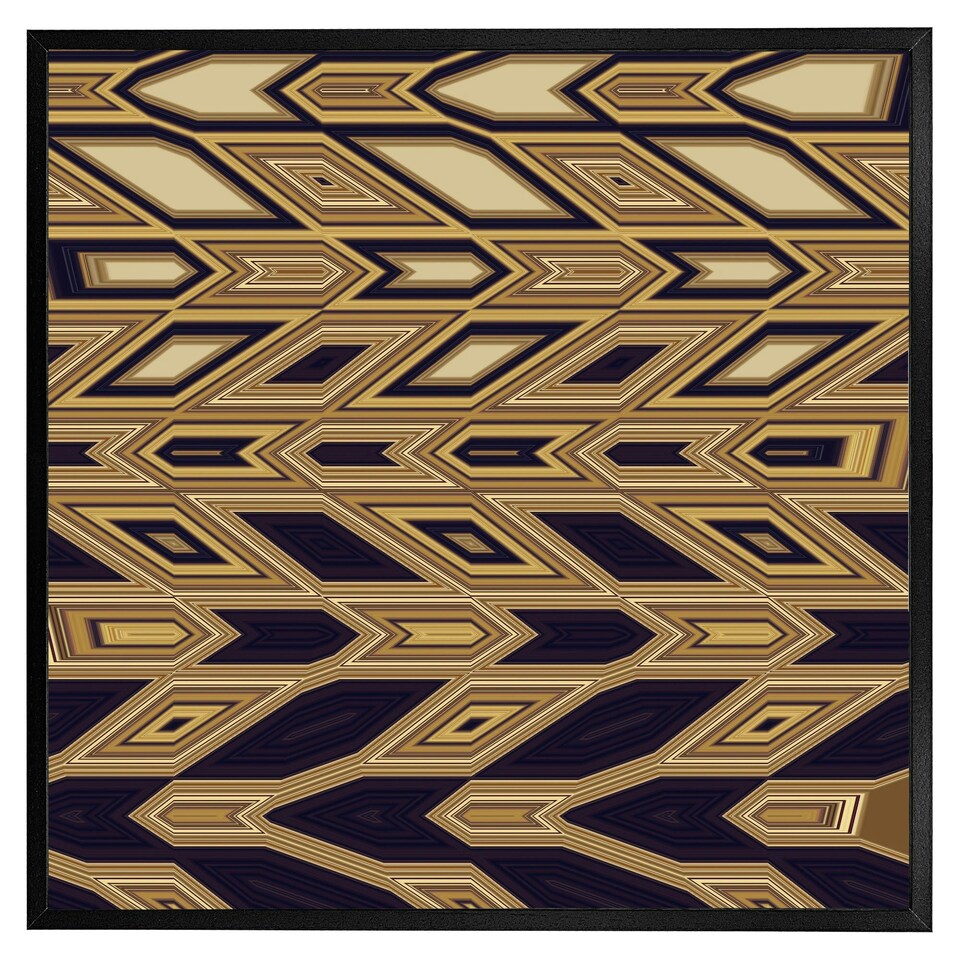 image 1 of Geometric tiles (Picutre Frame) Brown | XS