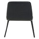 image 5 of Interiors by Premier Foundry Black Leather Effect Chair, Easy to Clean Outdoor Chair, Body Supportive High Back Accent Chair