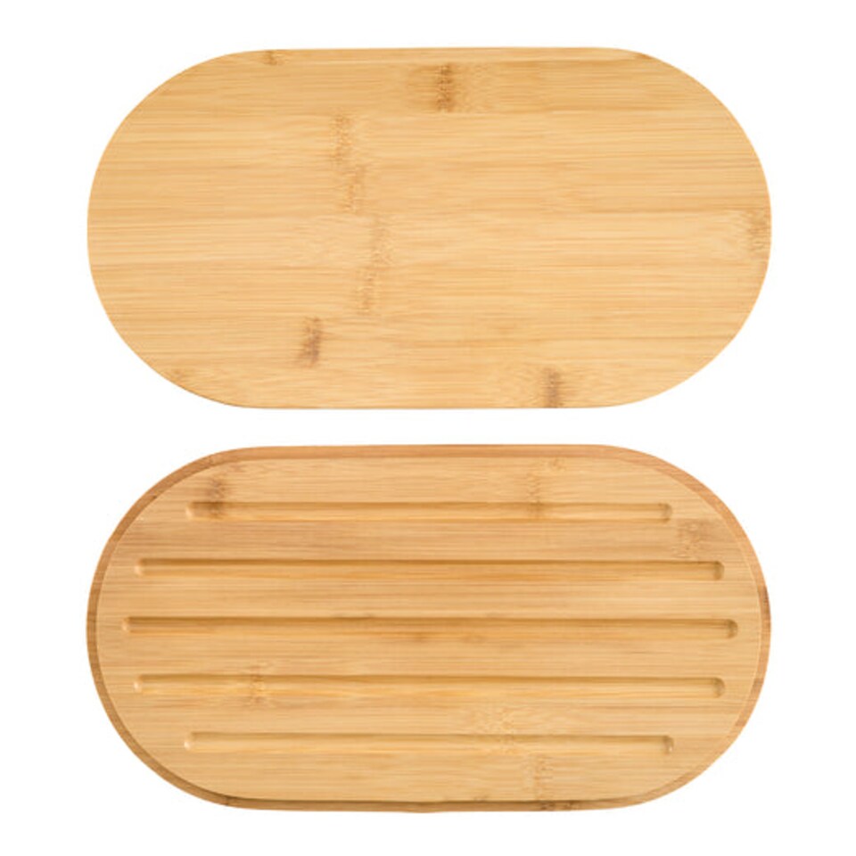 image 1 of Cooks Professional Ribbed Bread Bin, Linen Bag & Bamboo Board Set with Gold Label | Grey | Grey & Gold | 1