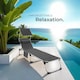 image 8 of Lorella aluminum sun lounger, upholstered, foldable | Grey | grey | 1
