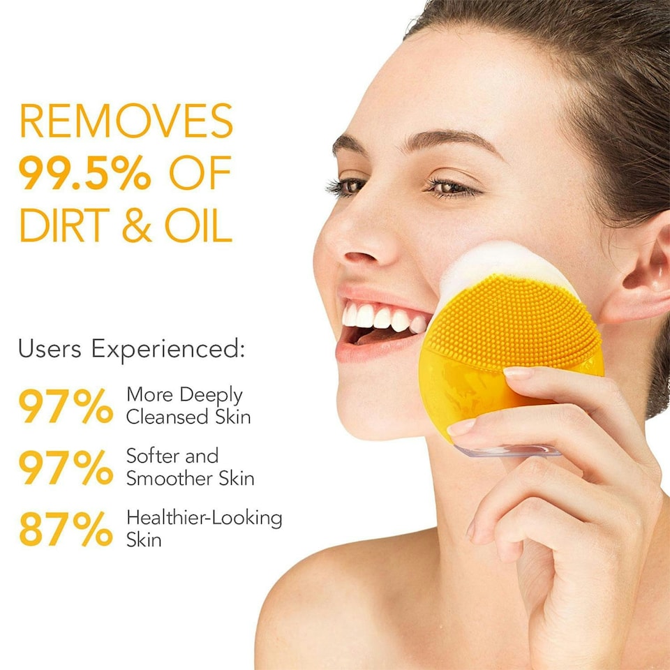 image 1 of FOREO Luna Mini 2 Facial Cleansing Brush for All Skin Types, Sunflower Yellow