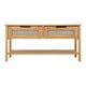 image 3 of Corona Rattan 2 Drawer Coffee Table - L50 x W90 x H43.5 cm - Distressed Wax Pine/Rattan Effect Brown