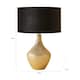 image 7 of ValueLights Bailey Gold Table Lamp Black Velvet Shade and Bulb
